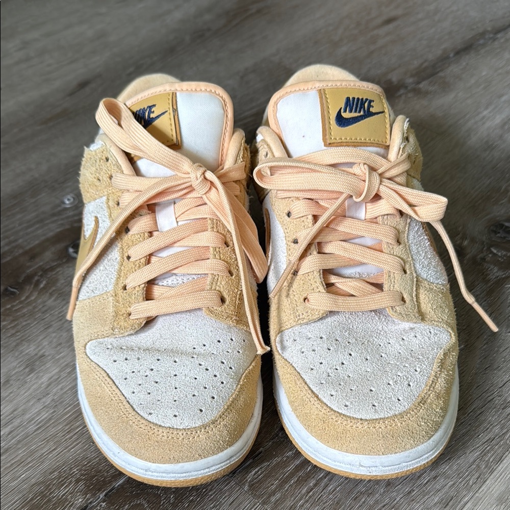 Nike Tan and Cream Low-Top Sneakers